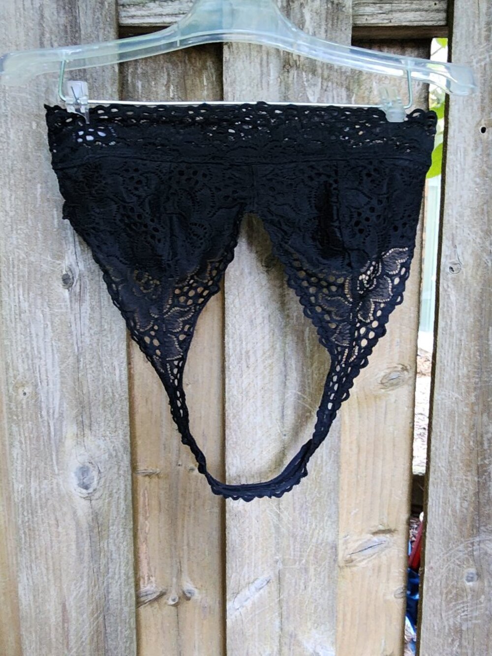 Medium Aerie Cotton halter top Black Bralette